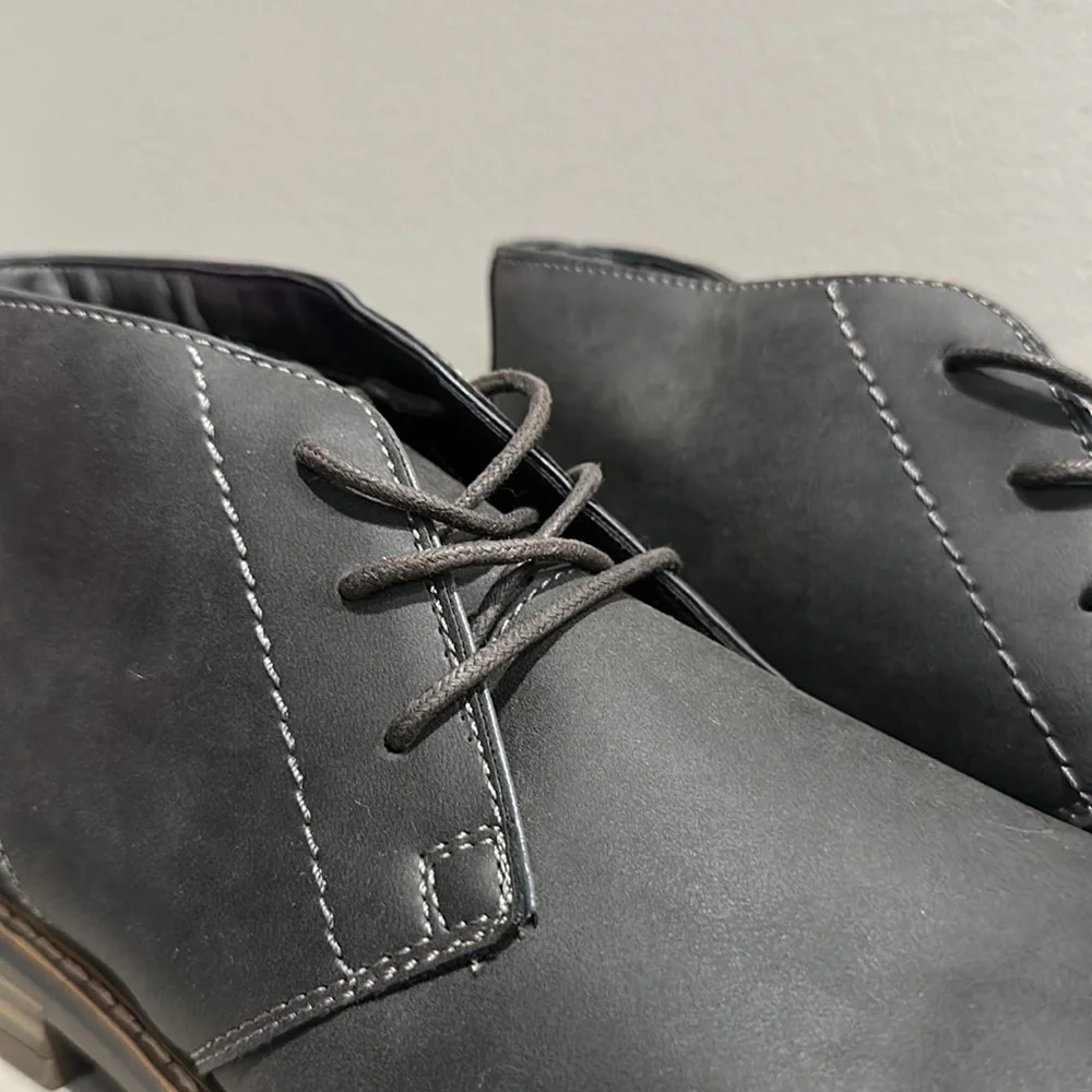 R2 Faux Gray Leather Men’s Chukka Lace Up Boots Size 8 - Picture 10 of 10